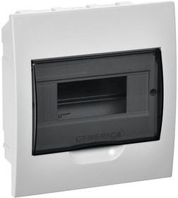 Бокс ЩРВ-П-8 мод. встраив. пластик IP41 GENERICA MKP12-V-08-41-G фото 1