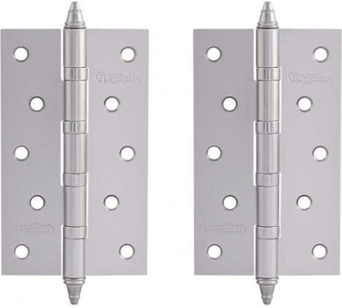 Петля универсальная сталь 5"-4ВВ (мат.никель.покр.) с кол.(125х75х2,5) №2 фото 1