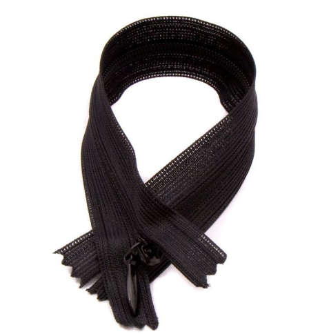 Молния потайная 25см черная фото 1