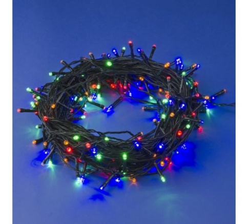 Гирлянда LED ULD-S1000-100/DGA MULTI IP20 10м 100диод. разноцвет.свет провод зел. Uniel UL-00008405 фото 1