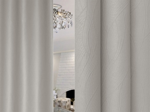 Портьерa  БЛЭКАУТ тиснение WJ 1453-038/280 Р BL NC серый 91469 фото 1