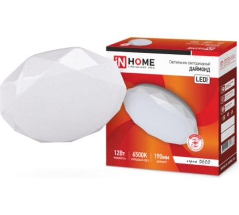 IN HOME светодиодный светильник DECO 18Вт 6500К 230В 230мм ДАЙМОНД фото 1