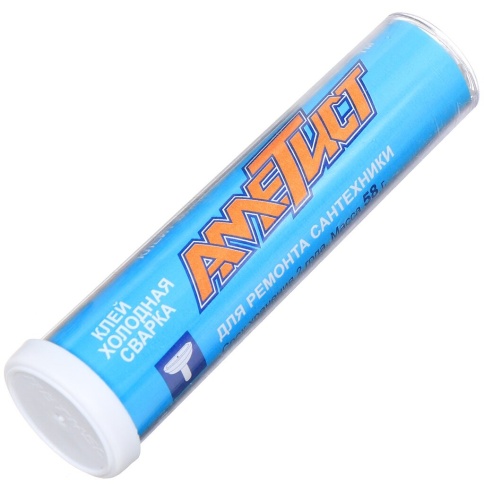 Клей холодная сварка "АМЕТИСТ" Сантехника 58г блистр фото 1