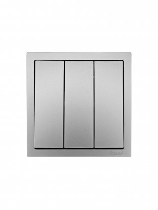 Lezard Выключатель СП 3кл серый матов. ZIMA 704-7488-109QC фото 2