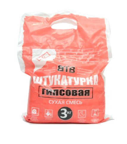 Штукатурка гипсовая 3кг /ВТВ/ фото 1