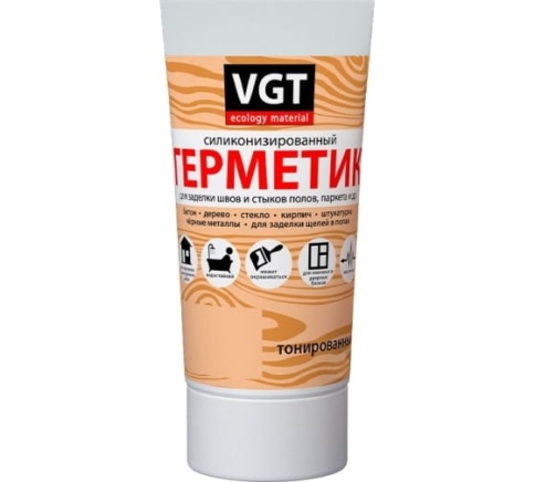 ВГТ Герметик силиконизированный для нар/внутр работ Береза 0,16кг  фото 1