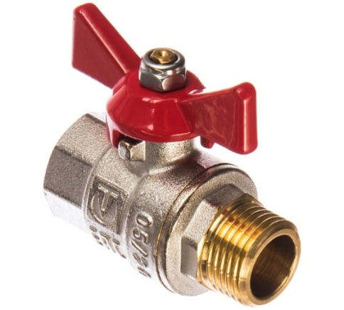 Кран шаровый VT.218 1/2  г/ш бабочка фото 1