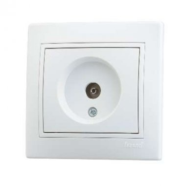 Lezard Розетка с/у TV  оконечная белая Мира 701-0202-130 фото 1