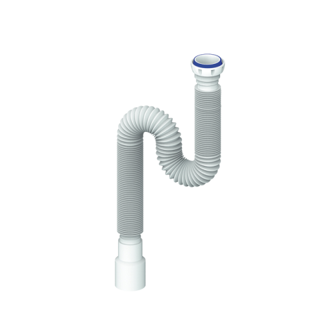 D155 Гофра 1 1/2"*40/50 (1500 мм) с гайкой UNICORN фото 1