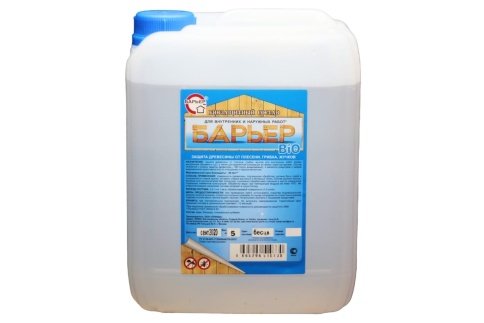 Барьер Био бесцв. (антисептик с водоотталкив. св-вами) 5л фото 1