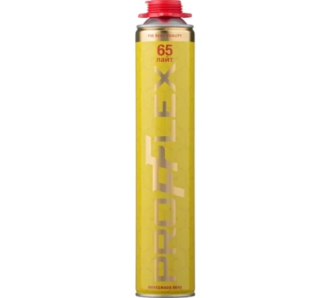 Монтажная пена PROFLEX 850 мл.Yellow Лайт Pro 65 л. летняя 70084 фото 1