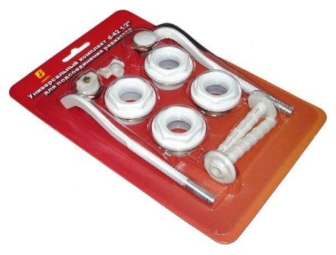 Комплект пробок для радиатора 1/2" с 2 кронштейнами фото 1