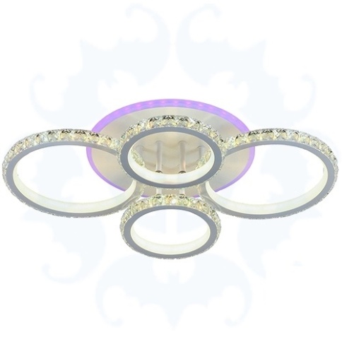 Люстра 7746 200W WHITE хрусталь LED+RGB 3000K-6500K D600*450 фото 1