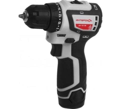 Интерскол Дрель аккумуляторная ДА-10/12В МиниМАКС Li-ion бесщеточный 2 аккум. 2,5Ач кейс,ЗУ 36НМ фото 1