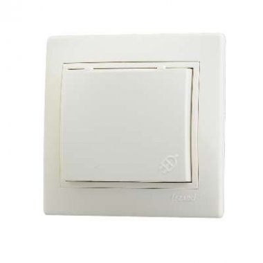 (!) Lezard Розетка с/у 1гн. керамика с/з с крышкой крем Мира 701-0303-123 фото 1