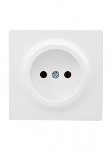 Lezard Розетка o/у 1гн. б/з белый  LETO 752-0200-121В фото 1