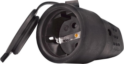 Разъем штепсельный с/з 16А 250В (каучук) UNIVersal 602228 фото 1