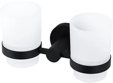 Держатель 2-х стаканов черный F30208 фото 1