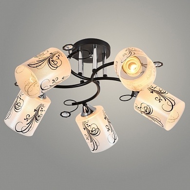 Люстра ХА1299/5 BK+CR хром/черный фото 1