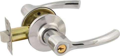 Защелка межкомнатная ТТ1-01 (хром) (ключ/фиксатор) фото 1