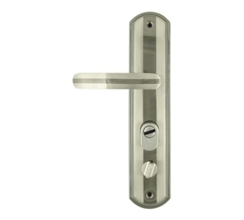 Ручка дверная на планке 200-68 мм. правая мат.хром/черн. никель фото 1