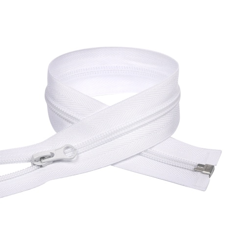 Молния пласт. спираль №5, 50см, белая фото 1