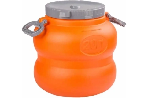 Канистра-бочка "Байкал" 20л оранжево-серый М7597 фото 1