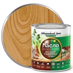 Здоровый Дом Масло для террас и деревянных полов Орех 0,75л. фото 1