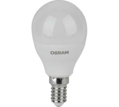 OSRAM Лампа светодиодная LED Value LVCLР60 7SW/840 шар матовый Е14 230В  фото 1