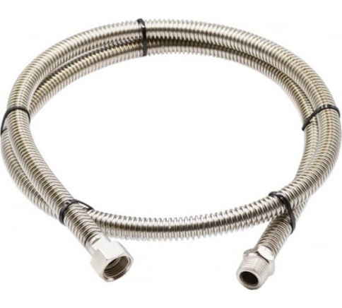 Подводка сильфонная для газа 1/2" 1,2м г/ш фото 1
