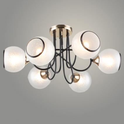 Люстра A4358/6 BK+FGD черный/золото Е27 фото 1