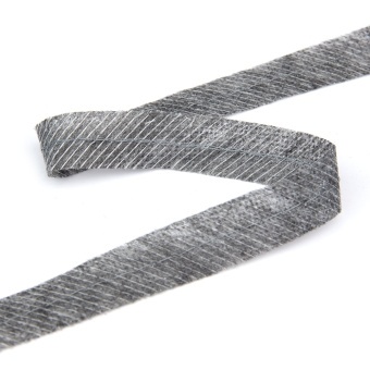 Лента нитеп.по косой усил.строчкой серый 15мм фото 1