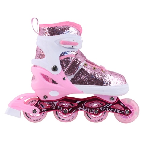 Роликовые коньки, размер 39-43, цвет: розовый, 40*37*10 фото 1