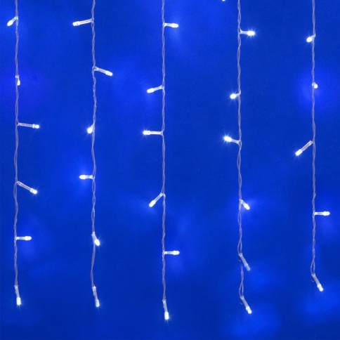 Гирлянда LED Занавес ULD-С2030-240/DTA WHITE IP20 2х3м прозр.бел.провод с контрол. Uniel 06739 фото 1