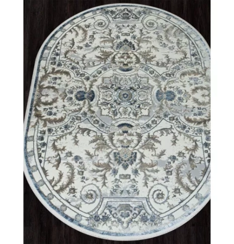 Ковер SAHARA 1.6*2.3 00765A Oval D.Blue FDY/Cream HB Турция фото 1