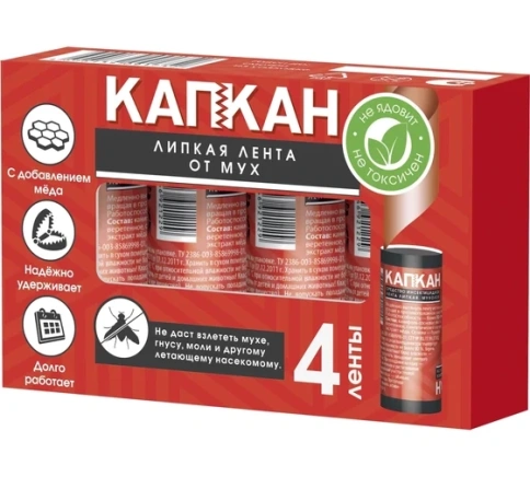 Средство от мух "Капкан" липкая лента фото 1