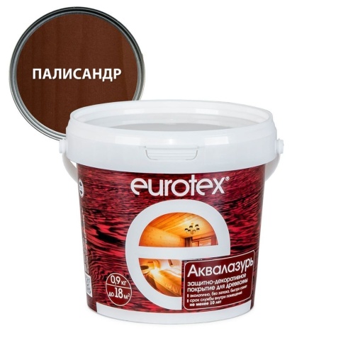 Лак защитно-декоратитный для дерева 2,5 кг Палисандр "EUROTEX" фото 1