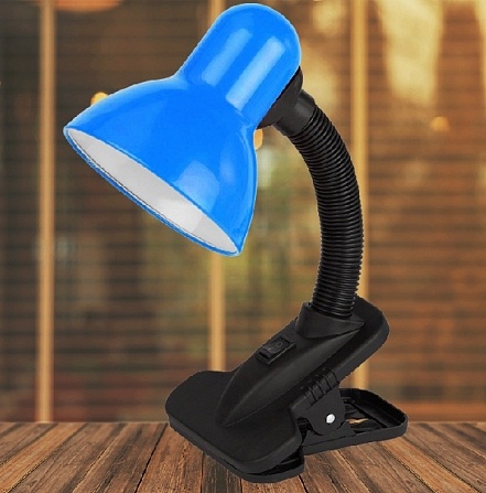 Настольная лампа 123 на прищепке Синяя фото 1