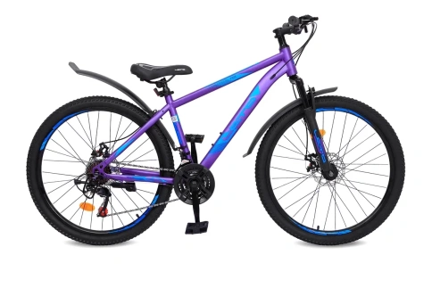 Велосипед 26" LETO FOX, сталь, рама 16", 21-ск, фиол/син С26013 фото 1