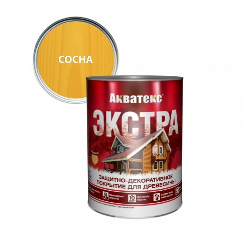 Пропитка для дерева "АКВАТЕКС - ЭКСТРА" сосна 0,8л /Рогнеда/ фото 1