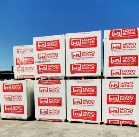 NOVOBLOCK Газосиликатный блок 625х250х150 (80 шт., 1.875м3) фото 2