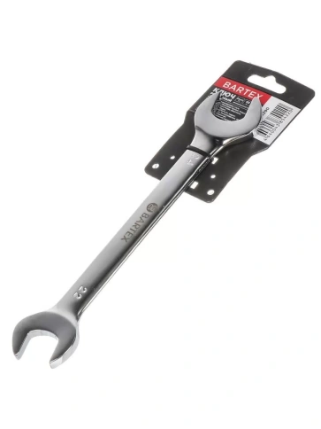 Ключ рожковый, BARTEX, 24х27 мм, матовый, CrV сталь (169987) фото 1