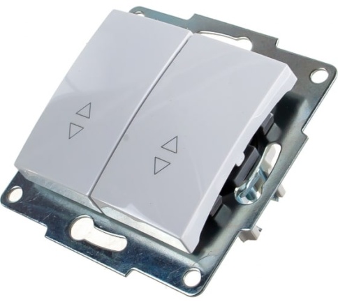 Lezard Механизм выключателя проходной с/у 2кл белый KARINA 707-0288-106 фото 1