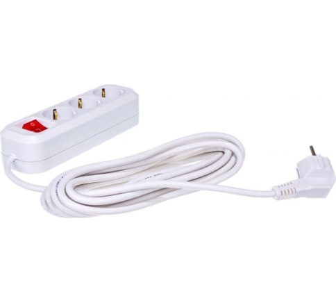 Удлинитель 3*5м 16А IP20 S-303 с выкл. ПВС 3х1 9631987 фото 1