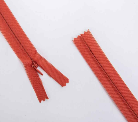 Молния потайная  50см терракотовая фото 1