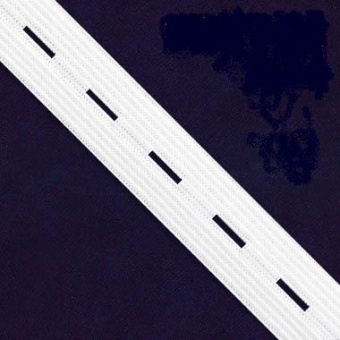 Резинка перфорированная белая99017-25 (44м)  фото 1