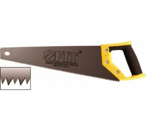 Ножовка по дереву, крупный каленый зуб 5 TPI, 2D заточка, пластиковая проез. ручка 400 мм. (40421) фото 1