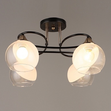 Люстра N4630/4 BK+FGD черный/золото фото 1