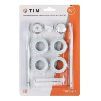 Комплект пробок для радиатора 3/4" с 2 кронштейнами фото 1