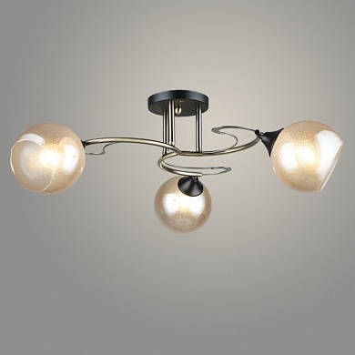 Люстра А4109/3 АВ+ВК бронза/черный фото 1